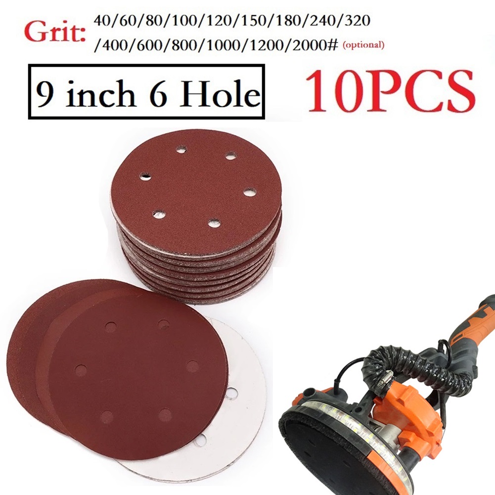Power Tools Wallpaper - 10개 9인치 사포 225mm 6홀 샌딩페이퍼