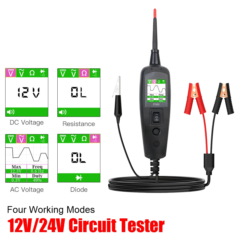Kit Power Tools - P100 자동차 회로 테스터 12V 24V