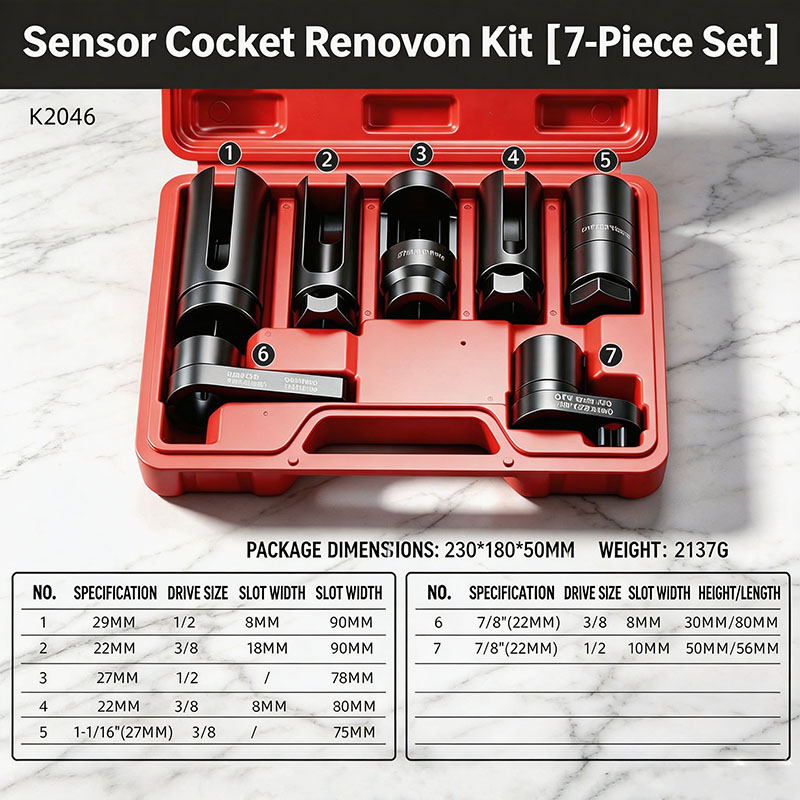 Rotary Tool Kit - 범용 산소 센서 소켓 세트 O2