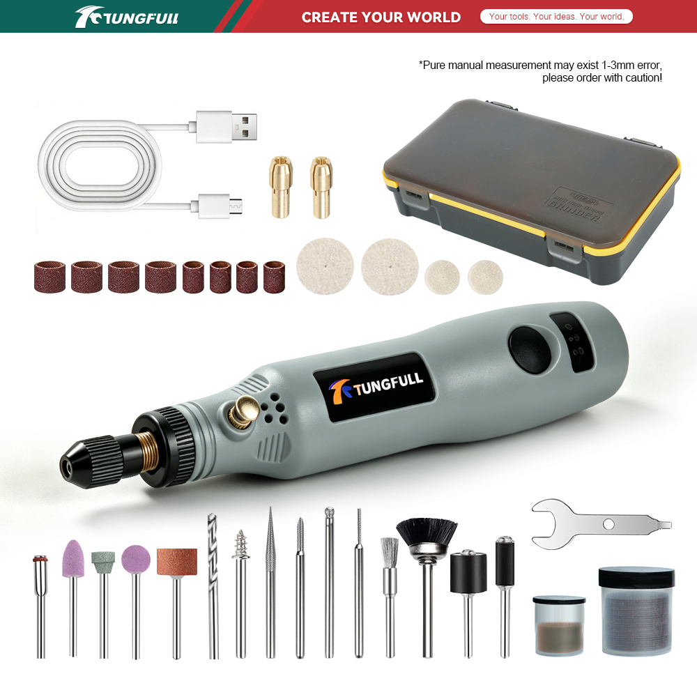 Rotary Tool Kit - USB 충전식 미니 로터리 공구 3단