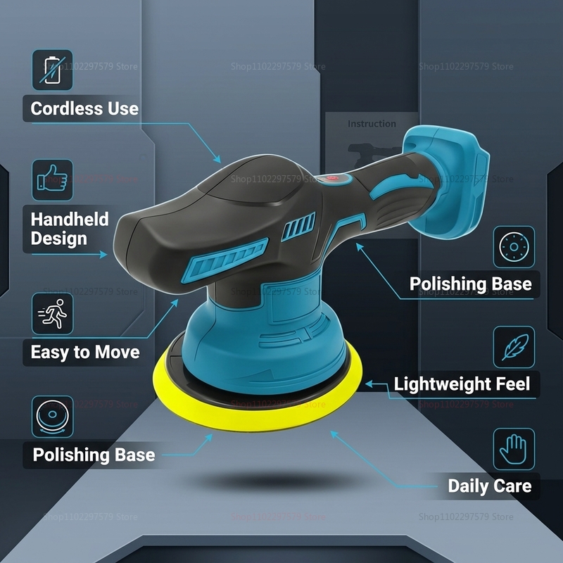 무선 18V 자동차 광택기 전동 폴리싱 머신 무선 왁싱 - Power Tools Sander 리뷰 및 가격