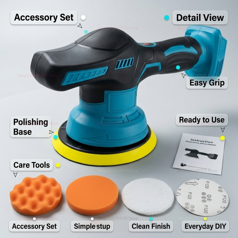 무선 18V 자동차 광택기 전동 폴리싱 머신 무선 왁싱 - Power Tools Sander 리뷰 및 가격