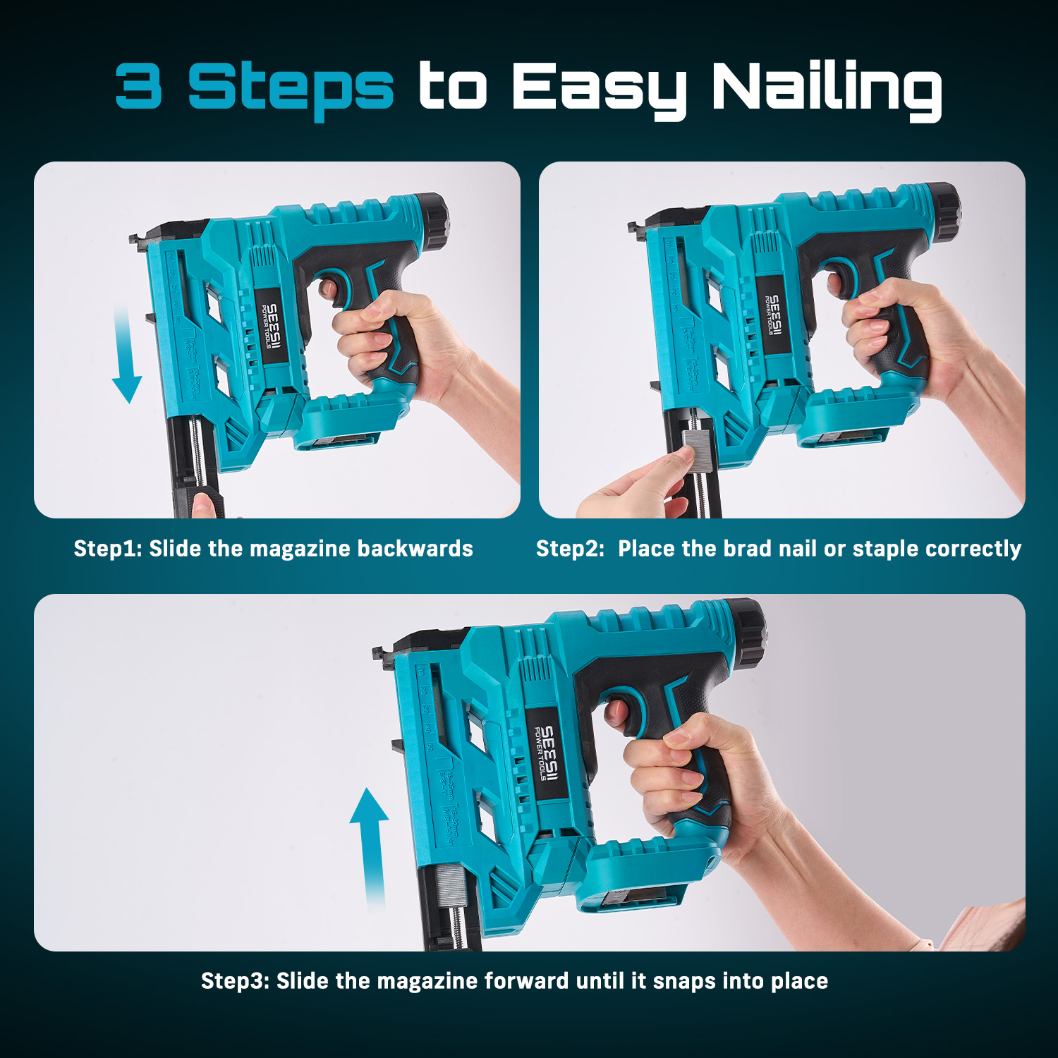SEESII 전기 네일건 무선 2 in 1 18 게이지 - Power Tools Manual 리뷰 및 가격