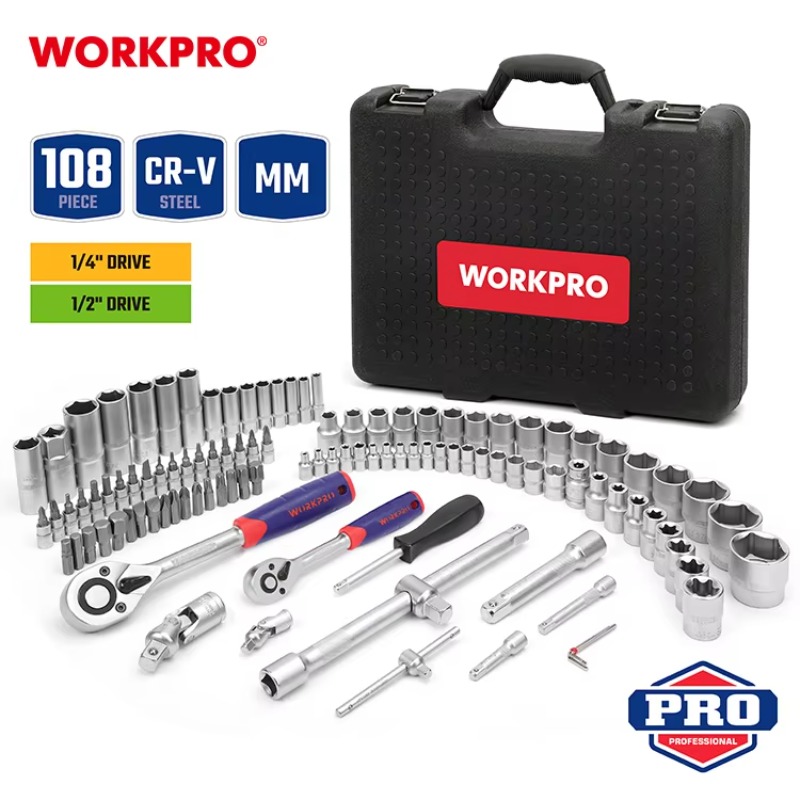 108피스 전문 정비사용 자동차 수리 공구 세트 CRV - Kit Power Tools 리뷰 및 가격