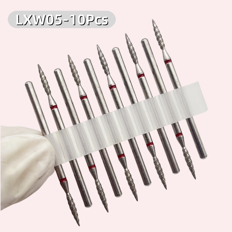 10개입 토네이도 다이아몬드 네일 드릴 비트 미세&중간 - Rotary Tool Kit 리뷰 및 가격