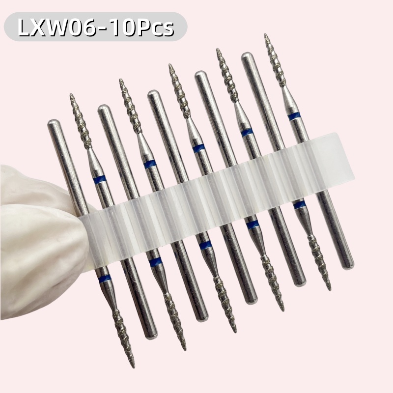 10개입 토네이도 다이아몬드 네일 드릴 비트 미세&중간 - Rotary Tool Kit 리뷰 및 가격
