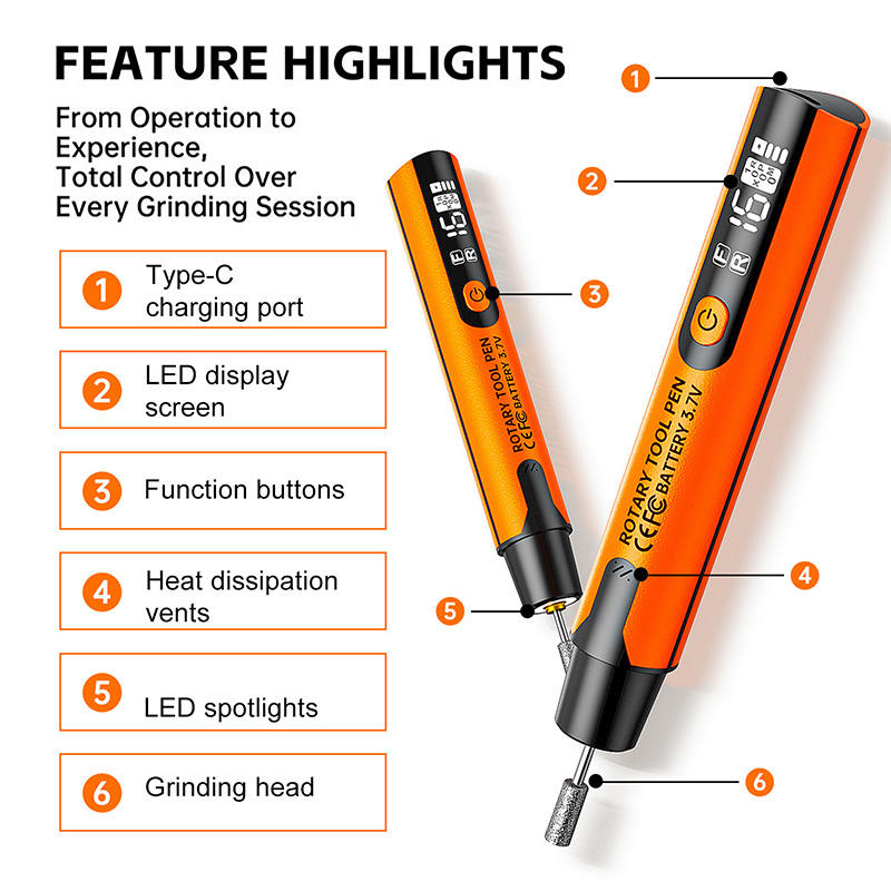 6단 속도 조절 가능한 무선 로터리 공구 키트, 충전식 - Rotary Tool Kit 리뷰 및 가격