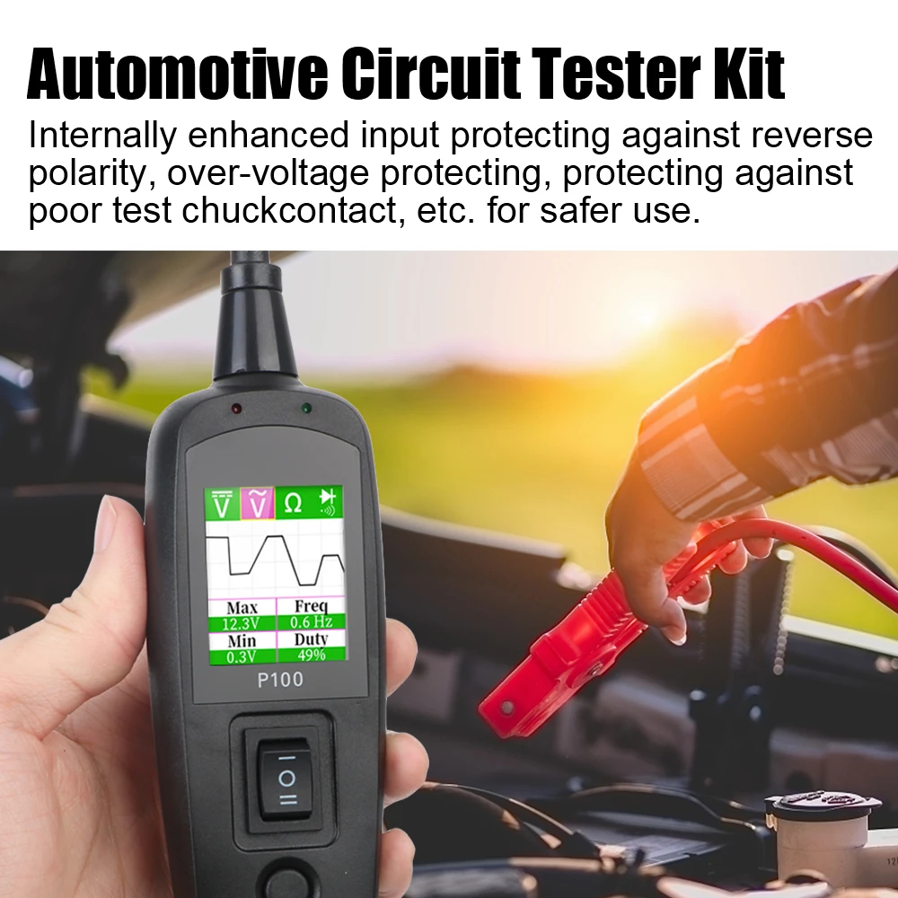 P100 자동차 회로 테스터 12V 24V 전원 회로  - Kit Power Tools 리뷰 및 가격