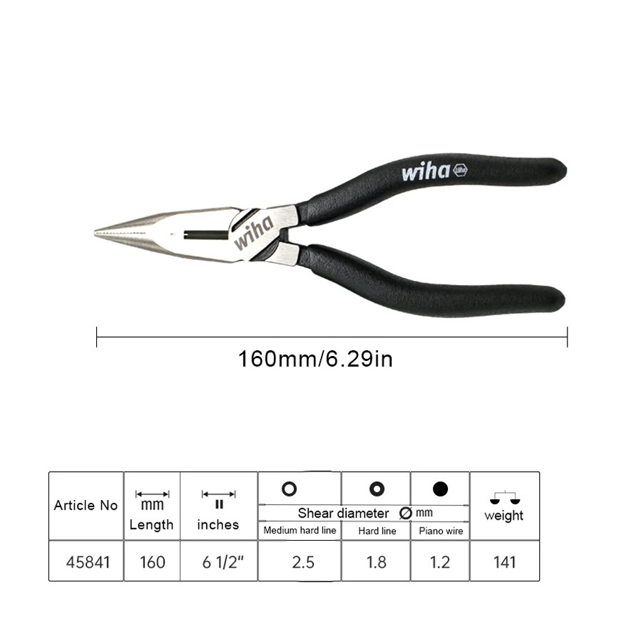 WIHA 1Pcs 스닙 노즈 플라이어 롱 노즈 플라이어 - Power Tools Germany 리뷰 및 가격
